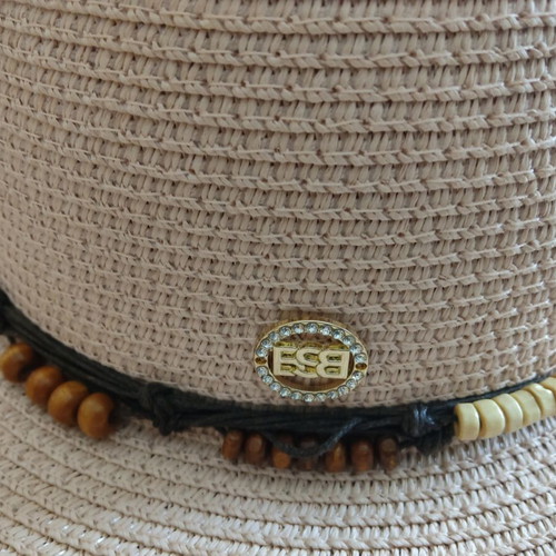 BSB hat like new, one size, beige and pink