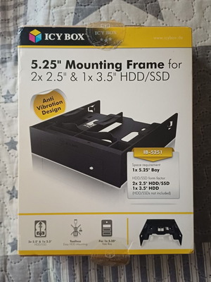 Icy Box IB-5251 θήκη τοποθέτησης για 2x 2,5" και 1x 3,5" HDD/SSD σαν καινούργιο