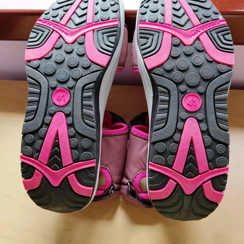 Walkx women women's sandals new, size 41, burgundy and cyclamen