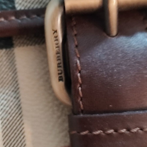 Burberry Haymarket Check leather crossbody bag like new, beige