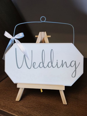 Wooden decorative wedding sign "Wedding" new