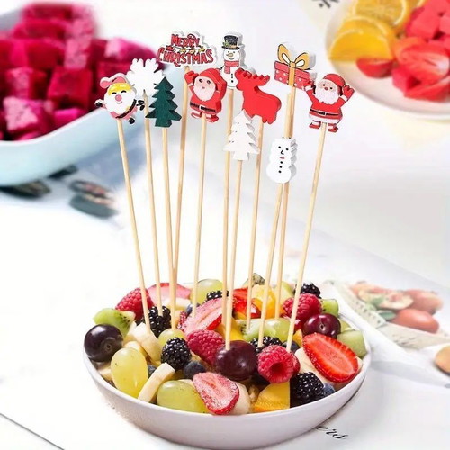 Christmas decorative wooden sticks set of 10 pieces new