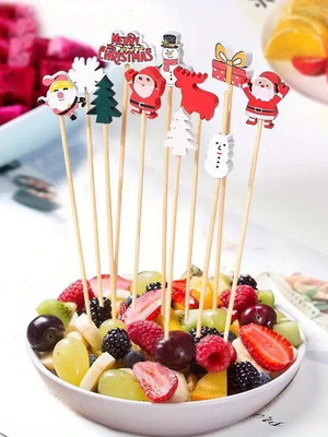 Christmas decorative wooden sticks set of 10 pieces new