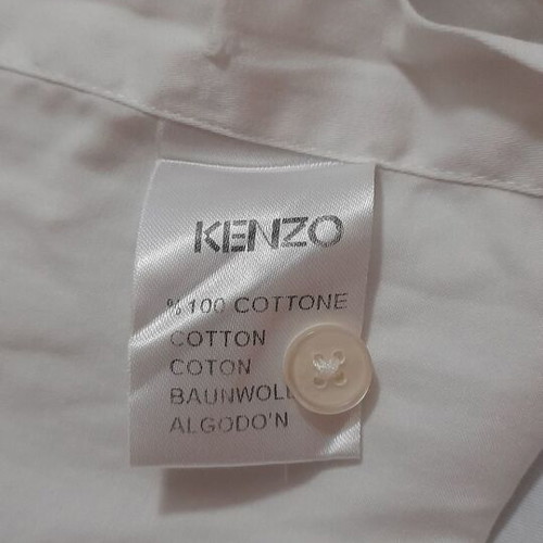 Ανδρικό πουκάμισο Kenzo Paris, μακρυμάνικο, λευκό, βαμβακερό, μέγεθος M