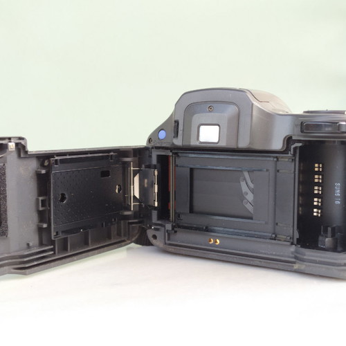 Olympus is100 35mm film camera used with 28-110mm autofocus lens
