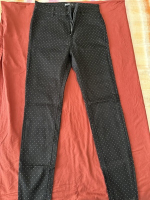 Star Body H high-waist polka dot jeans like new, size M 38 10, black