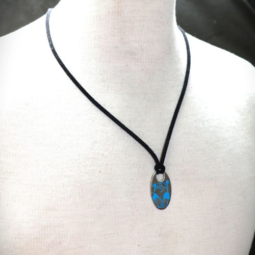 Turquoise Mosaic Pendant Silver 925 Navajo Indian New