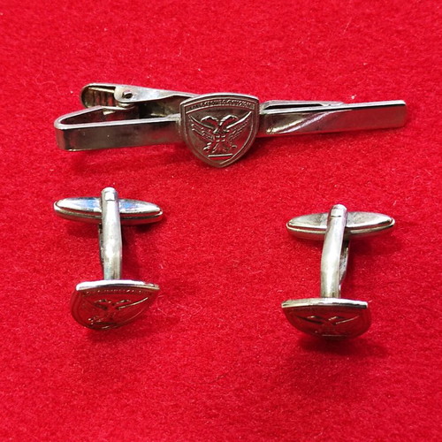 Cufflinks and tie clip with Hellenic Army emblem new