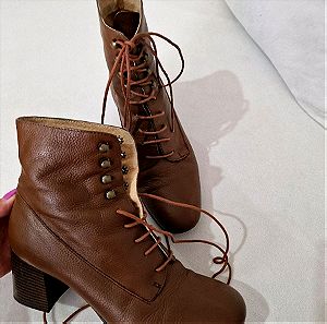 Anna Field Genuine leather lace up boots! Size 38
