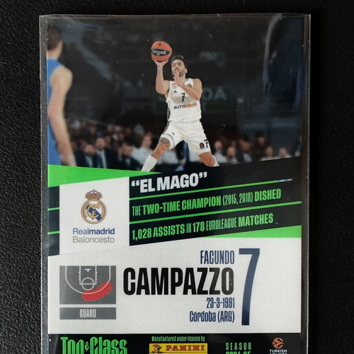 Facundo Campazzo Unbeatable Card Euroleague 2024/25 season like new
