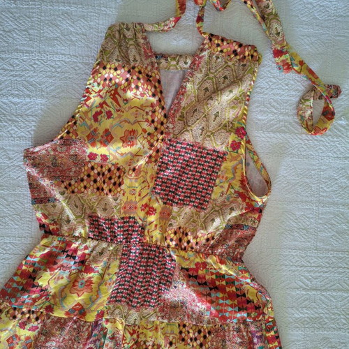 Maxi patchwork dress like new, multicolored, size S