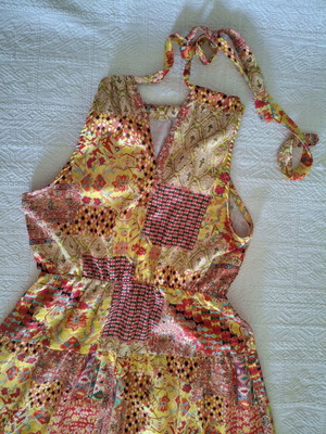 Maxi patchwork dress like new, multicolored, size S