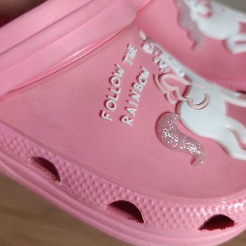 Marks & Spencer children's clogs with unicorns used, pink, size 32