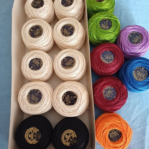 DMC Coton Perlé embroidery threads new set of 17 skeins