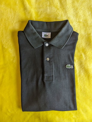 Lacoste къс ръкав мъжка поло тениска черна като нова, размер XL