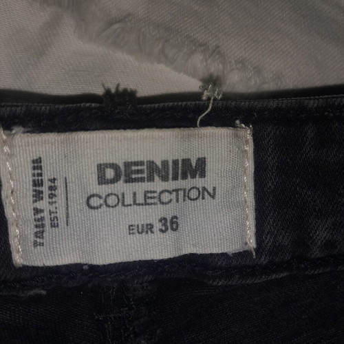 Tally Weill denim shorts black and white used, size 36