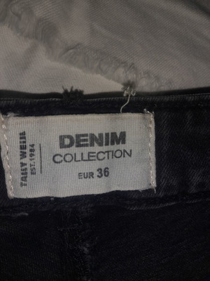 Tally Weill denim shorts black and white used, size 36