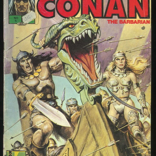 Conan the Barbarian No 5 comic magazine used, Greek edition 1985