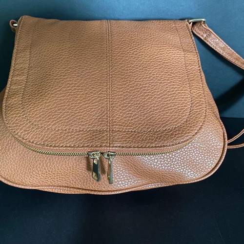 Avon shoulder bag light brown faux leather new