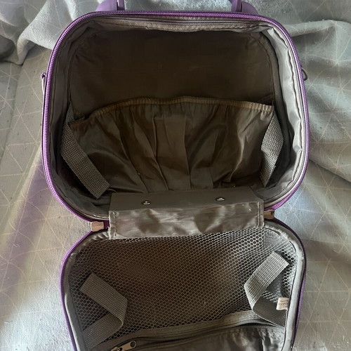 Make up travel bag A To Z Greek purple like new without strap