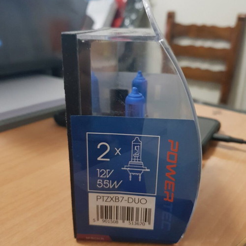 H7 12V 55W PX26d Powertec Xenon Blue 2 pcs new