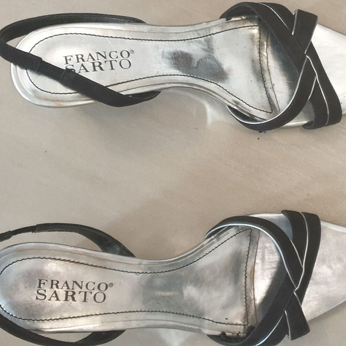 Franco Sarto women's sandals size 39 used, black and silver