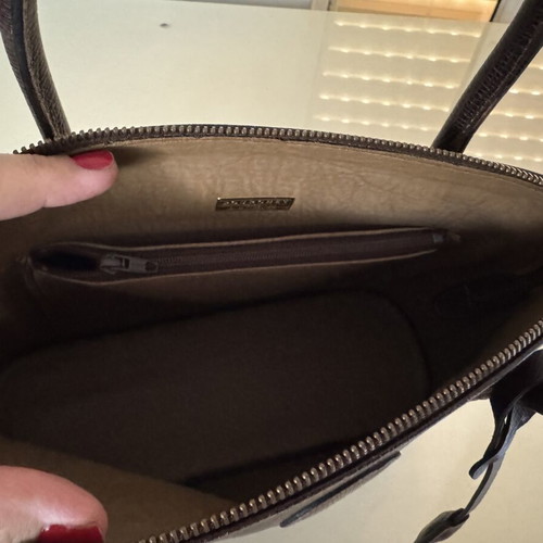 Pourchet Paris leather handbag like new, dark brown
