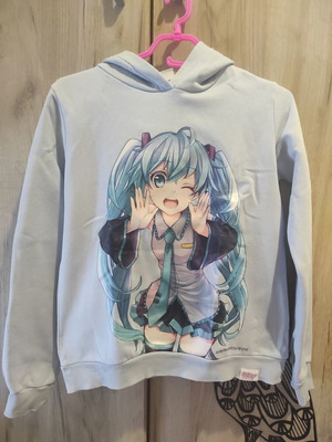 Φούτερ Hatsune Miku μεταχειρισμένο, τιρκουάζ, παιδικό 13-14 ετών
