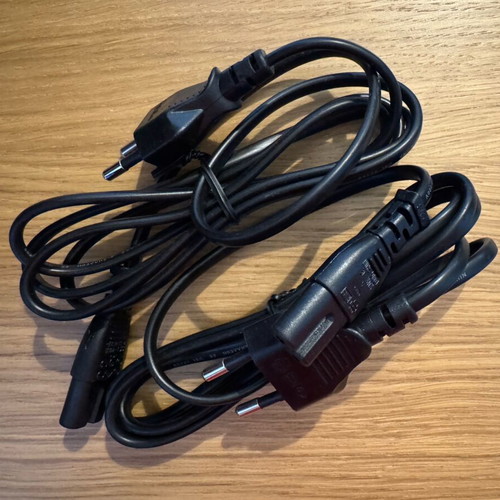 IEC C7 power cables new, set of 2 pieces
