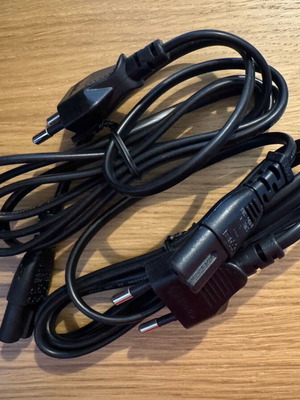 IEC C7 power cables new, set of 2 pieces
