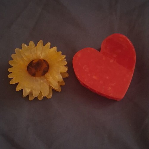 Coucou Suzette hair accessories set, red and yellow