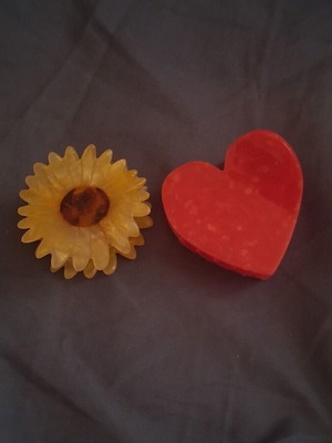 Coucou Suzette hair accessories set, red and yellow
