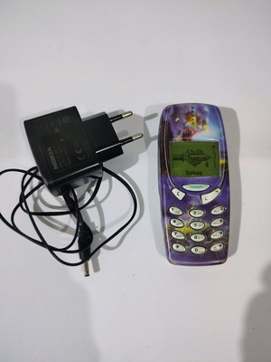 Nokia 3330 μεταχειρισμένο τηλέφωνο με κουμπιά, σπάνιο 3310 retro, μωβ