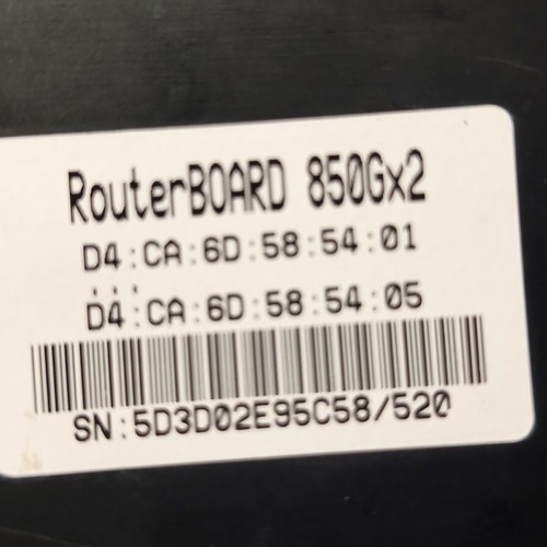 MikroTik RouterBOARD RB450Gx2 Gigabit Router used with power supply