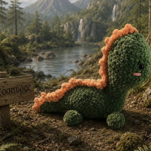 Handmade dinosaur toy new, single piece
