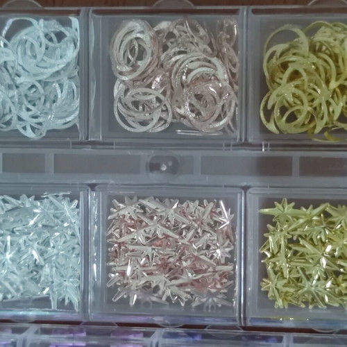 Large craft set with tools and decorations, new