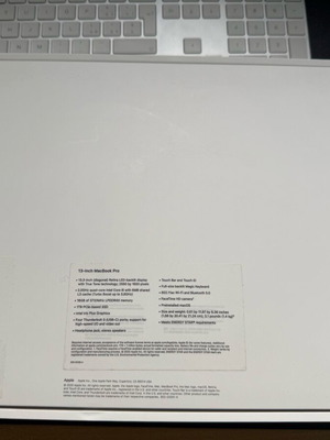 MacBook Pro 13-inch box like new, empty