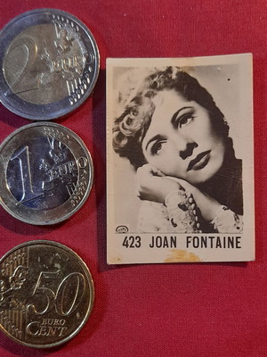 Joan Fontaine vintage cinema collectible card 423