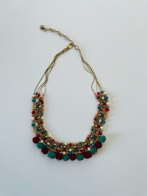 Ethnic necklace slightly used, multicolored