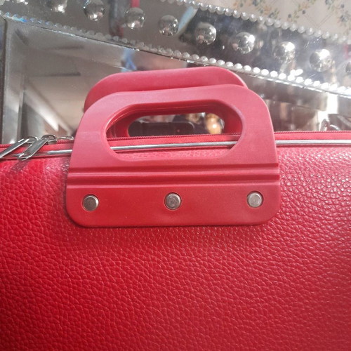 Laptop and iPad bag used, red