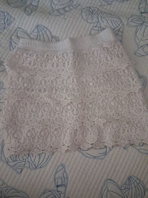 Evita skirt for 4-year-old, white, 104 cm