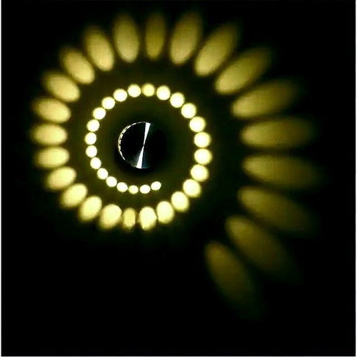 Decorative LED spiral wall lamp new, yellow light