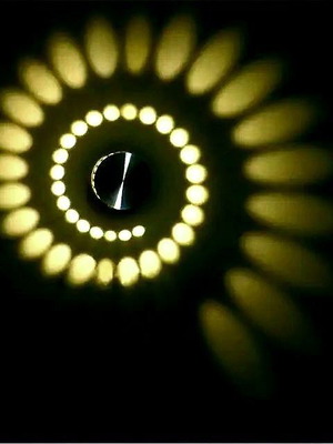 Decorative LED spiral wall lamp new, yellow light