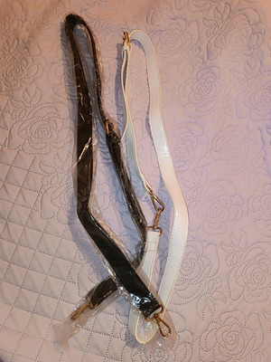 Bag straps new, black and white set 1+1