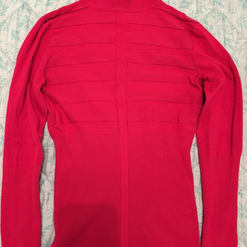 Morgan fitted turtleneck sweater, pink, size M