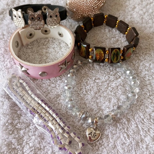 Bijou bracelets new with gift Swarovski bracelets and keychain