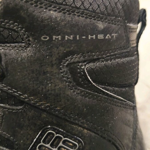 Columbia men's black boot used with silver details