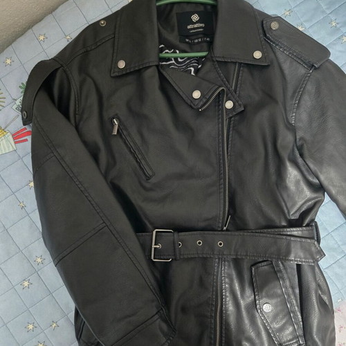 Attrattivo leather jacket, black, size L