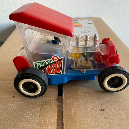 Rally 3 Antique toy car used, 23x16 cm, made in Greece