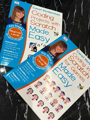 Coding Projects with Scratch Made Easy Carol Vorderman new, set of 2 books